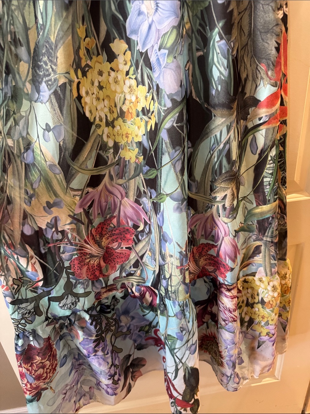Johnny Was Multicolor Floral Crochet-Bodice Maxi Dress S - Picture 6 of 7